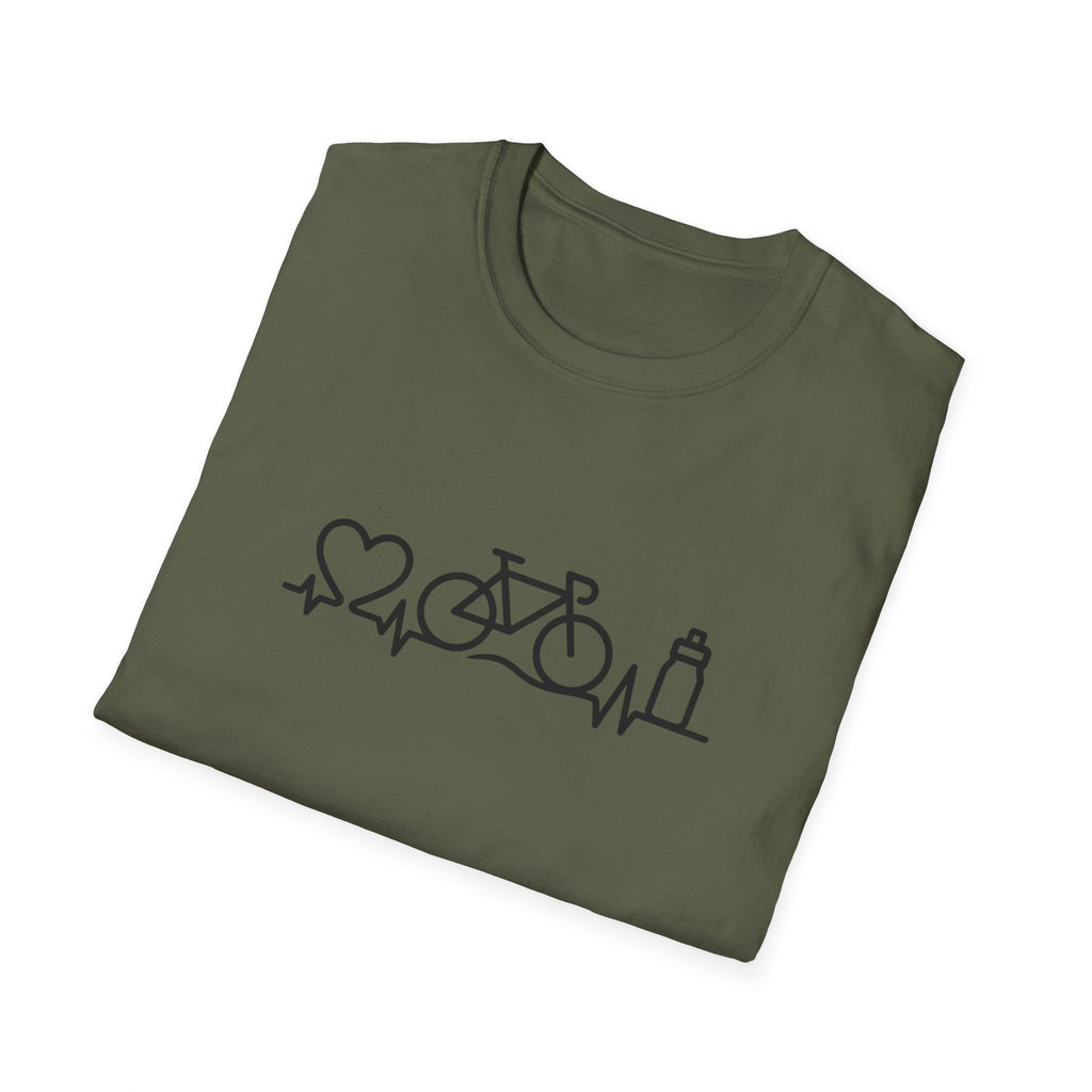 Bicycle on heartbeat line T-Shirt