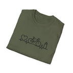 Bicycle on heartbeat line T-Shirt