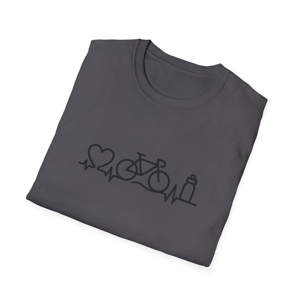Bicycle on heartbeat line T-Shirt