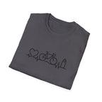 Bicycle on heartbeat line T-Shirt